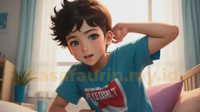 Potret ganteng Rafi yang blur